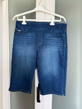 Nine West Dark Blue Denim Pull-On Shorts